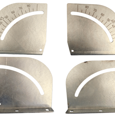 Blachy kątowe lewa + prawa uszy boczne z grawerem